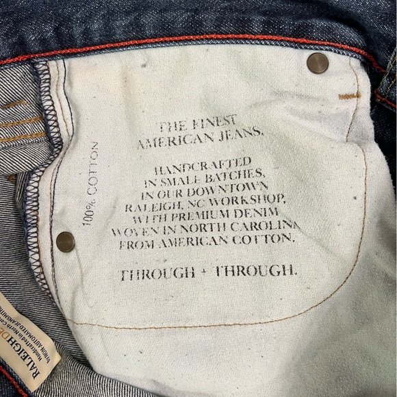 Raleigh Denim Jones Jeans Medium Dark Wash 31 Classic Casual USA Made Selvedge - Picture 7 of 8